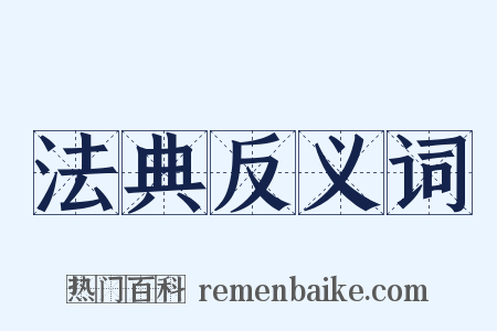法典反义词是什么意思的图片